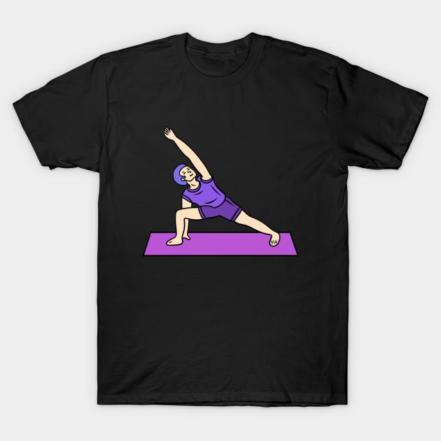 Yoga Utthita Parsvakonasana T-Shirt by Andrew Hau